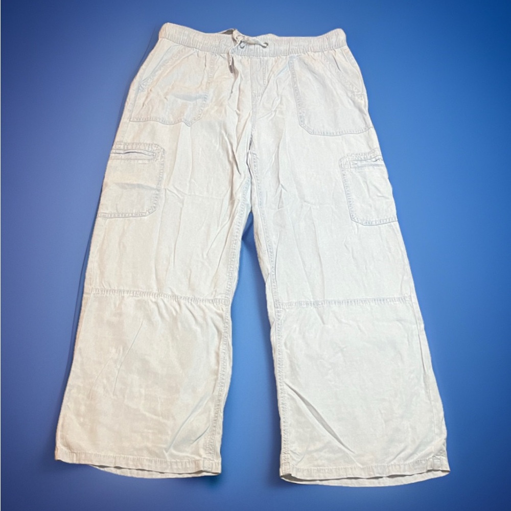 Silver Jeans 100% Lyocell Light Blue Wide Leg Cargo Pants sz L